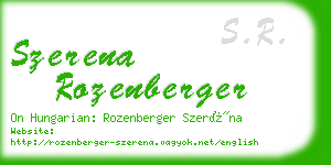 szerena rozenberger business card